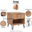 Pemberly Row 2-Piece Standard 3-Drawer Dresser & 1.0 Nightstand in Golden Brown