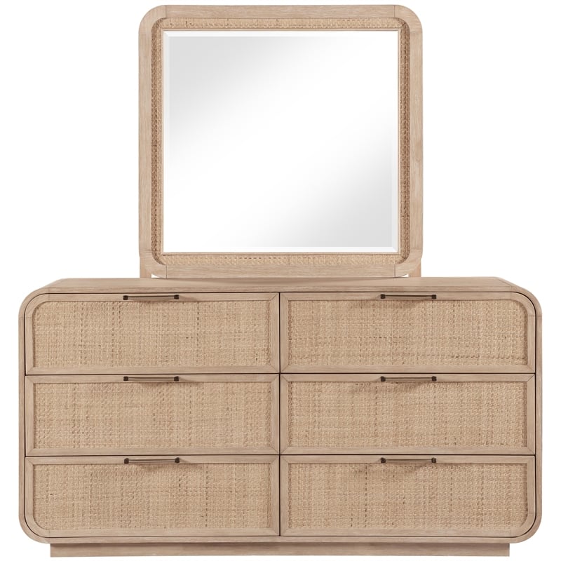 Pemberly Row Modern / Contemporary Natural Solid Wood Dresser