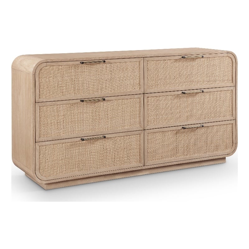Pemberly Row Modern / Contemporary Natural Solid Wood Dresser