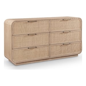 Pemberly Row Modern / Contemporary Natural Solid Wood Dresser