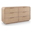 Pemberly Row Modern / Contemporary Natural Solid Wood Dresser
