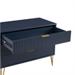 Pemberly Row 2-Piece Standard 3-Drawer Dresser and 2.0 Nightstand in Blue