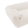 Pemberly Row Sofa with Solid Wood Frame and Pillows in Cream