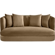 Pemberly Row Modern / Contemporary Beige Velvet Fabric Loveseat