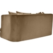 Pemberly Row Modern / Contemporary Beige Velvet Fabric Loveseat