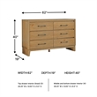 Pemberly Row Wooden Modern / Contemporary Light Brown Dresser