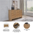 Pemberly Row Wooden Modern / Contemporary Light Brown Dresser