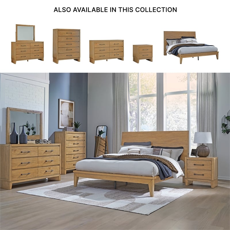 Pemberly Row Wooden Modern / Contemporary Light Brown Dresser