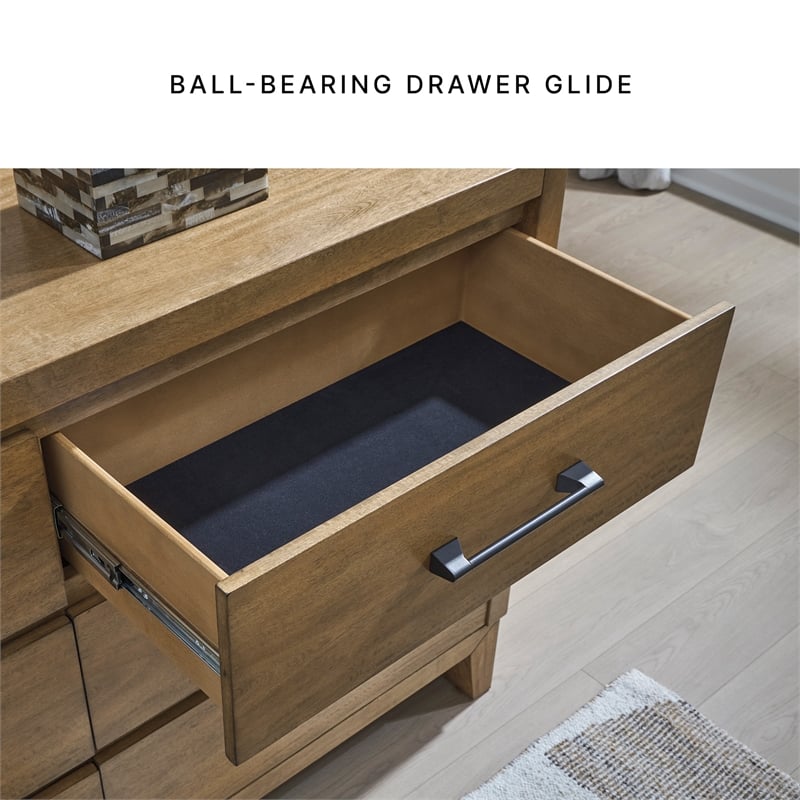 Pemberly Row Wooden Modern / Contemporary Light Brown Dresser