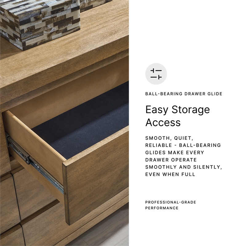 Pemberly Row Wooden Modern / Contemporary Light Brown Dresser