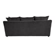 Pemberly Row Traditional Polyester Upholstered Sofa in Dark Gray