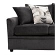 Pemberly Row Traditional Polyester Upholstered Sofa in Dark Gray