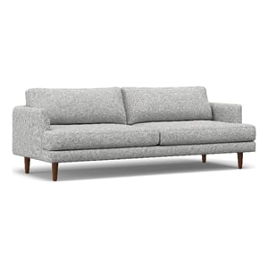 Pemberly Row 90&quotW Modern Sofa in Mist Gray Woven-Blend Fabric