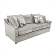 Pemberly Row Traditional Polyester Upholstered Sofa in Light Gray