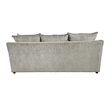 Pemberly Row Traditional Polyester Upholstered Sofa in Light Gray