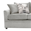 Pemberly Row Traditional Polyester Upholstered Sofa in Light Gray