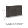 Pemberly Row Engineered Wood Modern / Contemporary Dark Gray Dresser