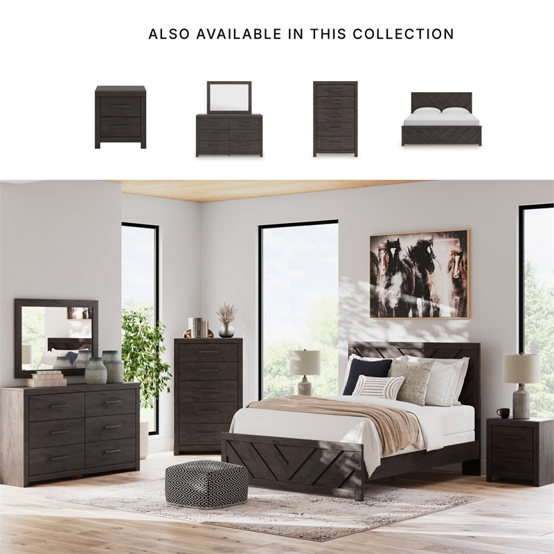 Pemberly Row Engineered Wood Modern / Contemporary Dark Gray Dresser