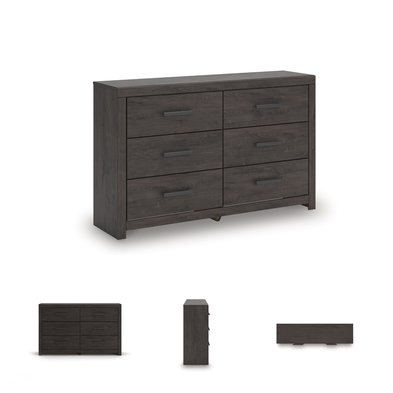 Pemberly Row Engineered Wood Modern / Contemporary Dark Gray Dresser