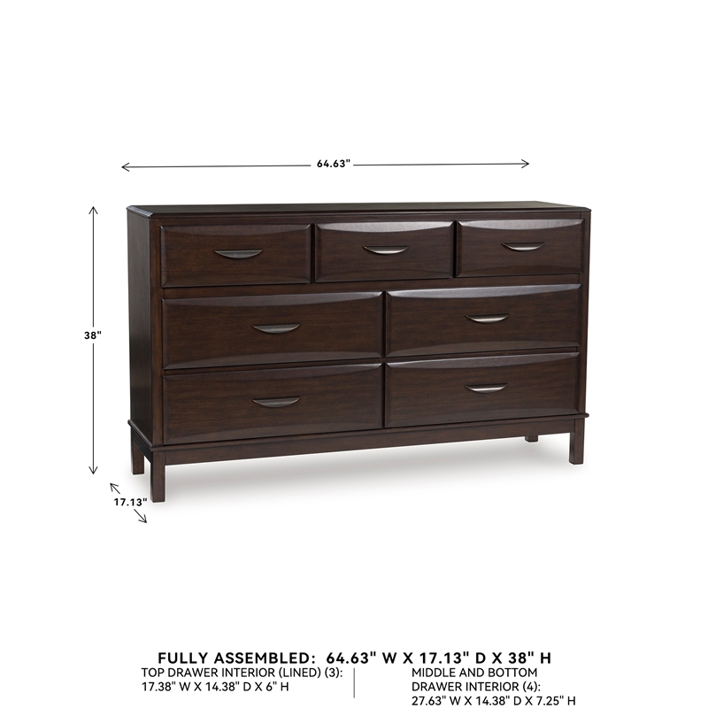 Pemberly Row Wooden Modern / Contemporary Dark Bedroom Dresser