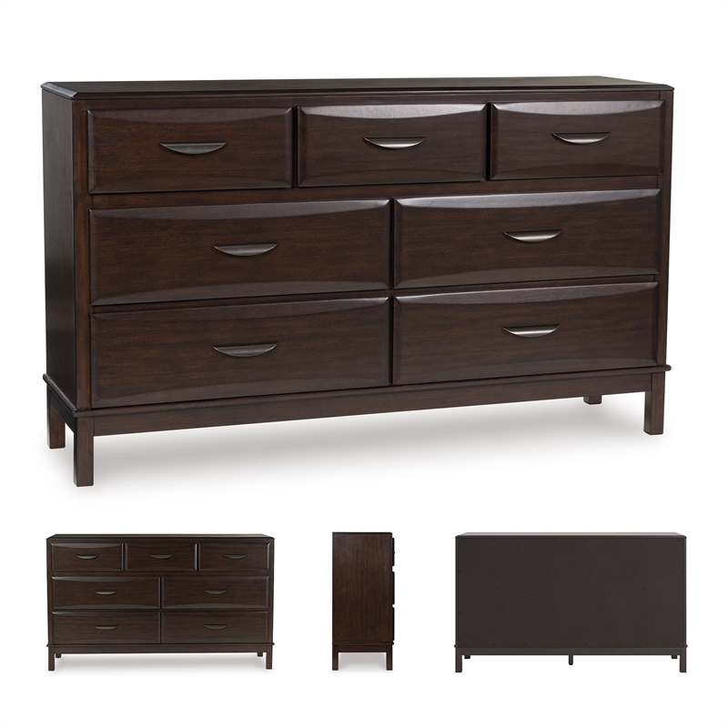Pemberly Row Wooden Modern / Contemporary Dark Bedroom Dresser
