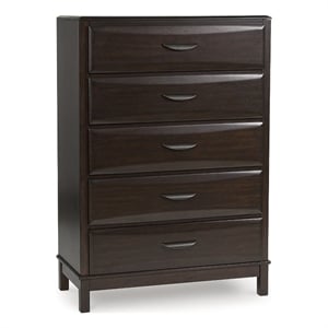 Pemberly Row Wooden Modern / Contemporary Dark Chest of Drawers
