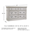 Pemberly Row Wooden Traditional White Finish Bedroom Dresser