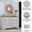 Pemberly Row Wooden Traditional White Finish Bedroom Dresser