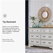 Pemberly Row Wooden Traditional White Finish Bedroom Dresser