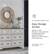 Pemberly Row Wooden Traditional White Finish Bedroom Dresser