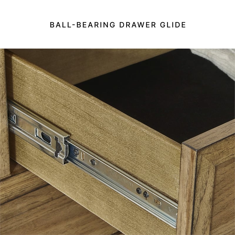 Pemberly Row Wooden Traditional Brown Finish Bedroom Dresser