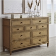 Pemberly Row Wooden Traditional Brown Finish Bedroom Dresser