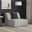 Pemberly Row Center Armless Sofa Module in Tightly Woven Performance Fabric