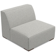 Pemberly Row Center Armless Sofa Module in Tightly Woven Performance Fabric