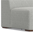 Pemberly Row Center Armless Sofa Module in Tightly Woven Performance Fabric