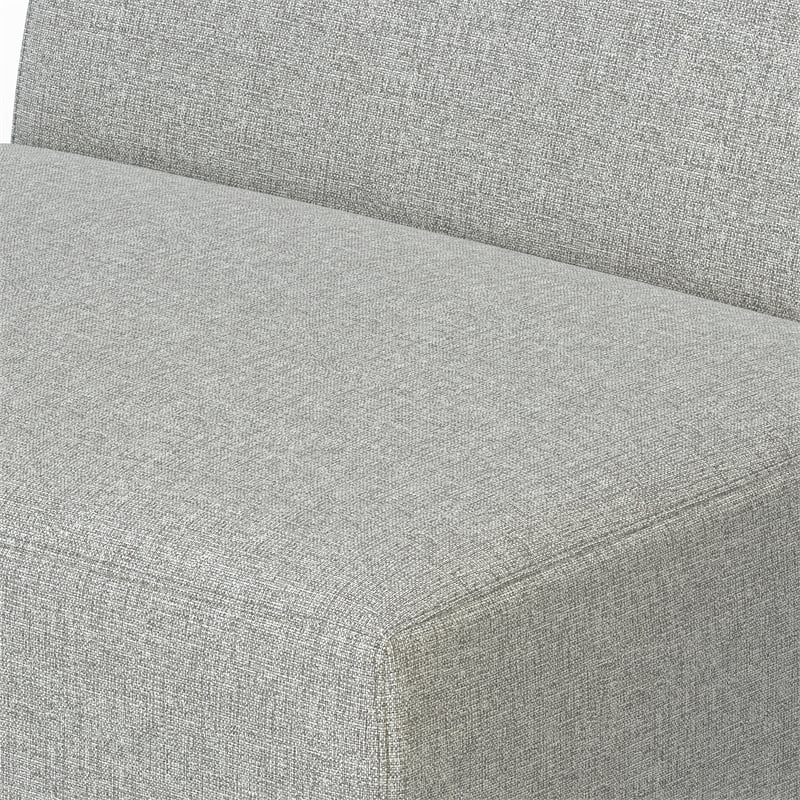 Pemberly Row Center Armless Sofa Module in Tightly Woven Performance Fabric