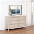 Pemberly Row 6-Drawer Wood Bedroom Dresser Cabinet in Washed Oak Brown
