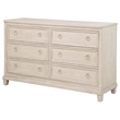 Pemberly Row 6-Drawer Wood Bedroom Dresser Cabinet in Washed Oak Brown