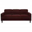 Pemberly Row Transitional Upholstered Fabric Track Arm Sofa in Rust Red