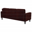 Pemberly Row Transitional Upholstered Fabric Track Arm Sofa in Rust Red