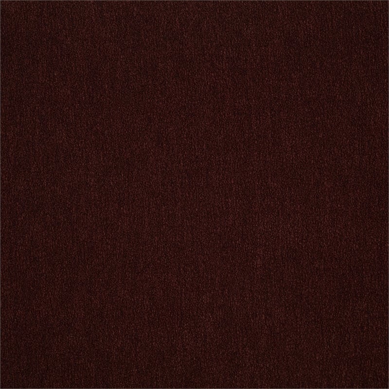 Pemberly Row Transitional Upholstered Fabric Track Arm Sofa in Rust Red