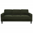 Pemberly Row Transitional Upholstered Fabric Track Arm Sofa in Matcha Green