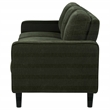 Pemberly Row Transitional Upholstered Fabric Track Arm Sofa in Matcha Green