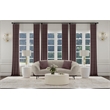 Pemberly Row Contemporary Upholstered Channel Back Curved Loveseat Beige