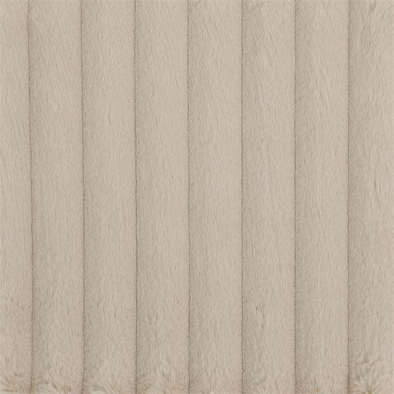 Pemberly Row Contemporary Upholstered Channel Back Curved Loveseat Beige