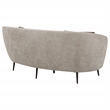 Pemberly Row Contemporary Upholstered Channel Back Curved Loveseat Beige