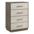 Pemberly Row Contemporary 4-Drawer Chest of Drawers Gray Oak