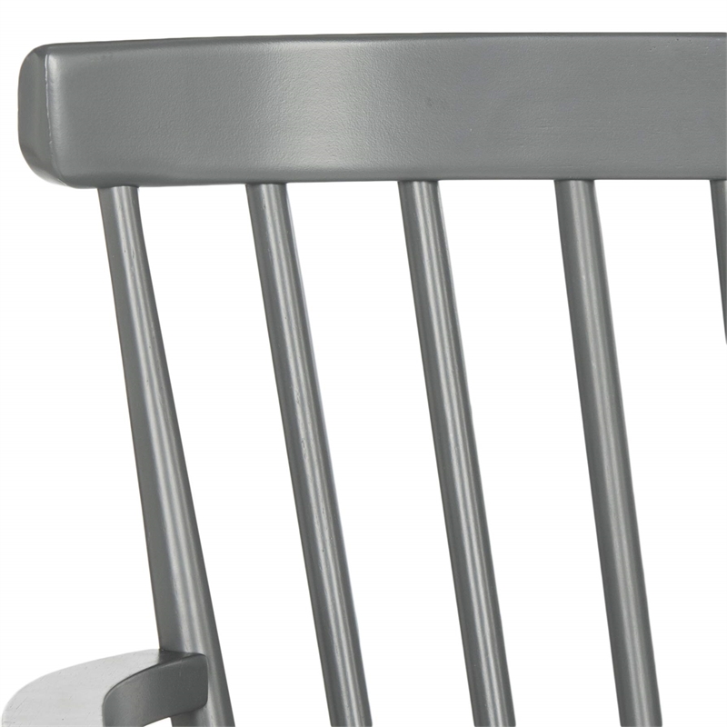 Pemberly Row Wooden Contemporary Spindleback Loveseat in Silver