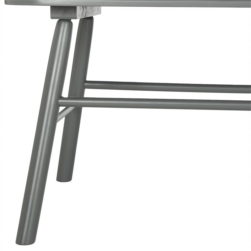 Pemberly Row Wooden Contemporary Spindleback Loveseat in Silver