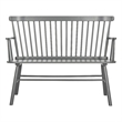 Pemberly Row Wooden Contemporary Spindleback Loveseat in Silver